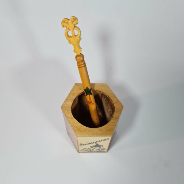Porte stylo de bureau en bois de palissandre et pin – Image 2