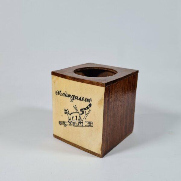 porte stylo de bureau en bois de palissandre et pin – Image 2