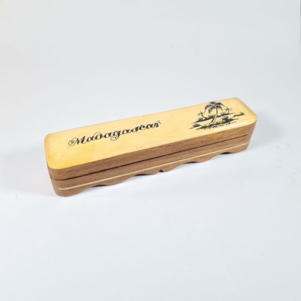 Plumier et stylo en bois de pin 16 cm – Image 2