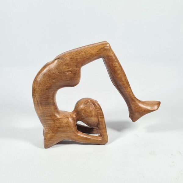 Statuette Femme Yoga bois palissandre 18cm