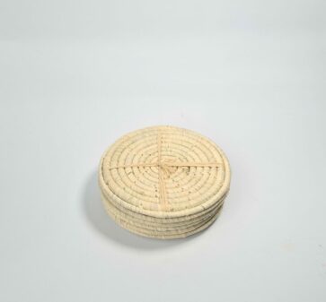 lot de 6 sous-verres en paille et raphia naturel