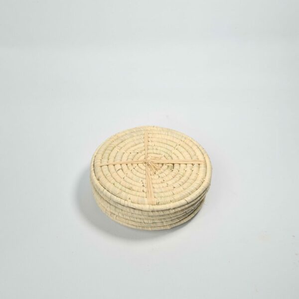 lot de 6 sous-verres en paille et raphia naturel