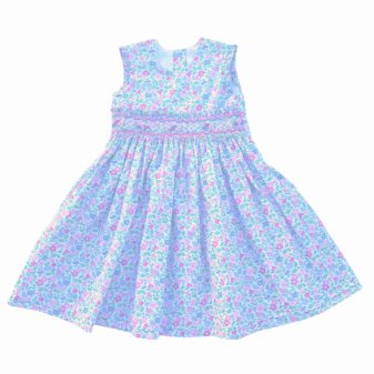 2 Robe smoke liberty rose et bleu