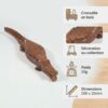 Figurine Crocodile en bois sculpté artisanal Infographic