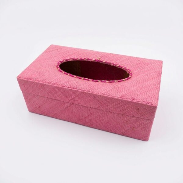 Boîte à Mouchoirs Artisanale en Raphia Naturel